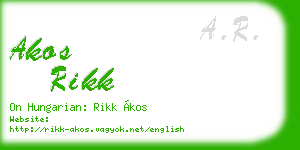 akos rikk business card